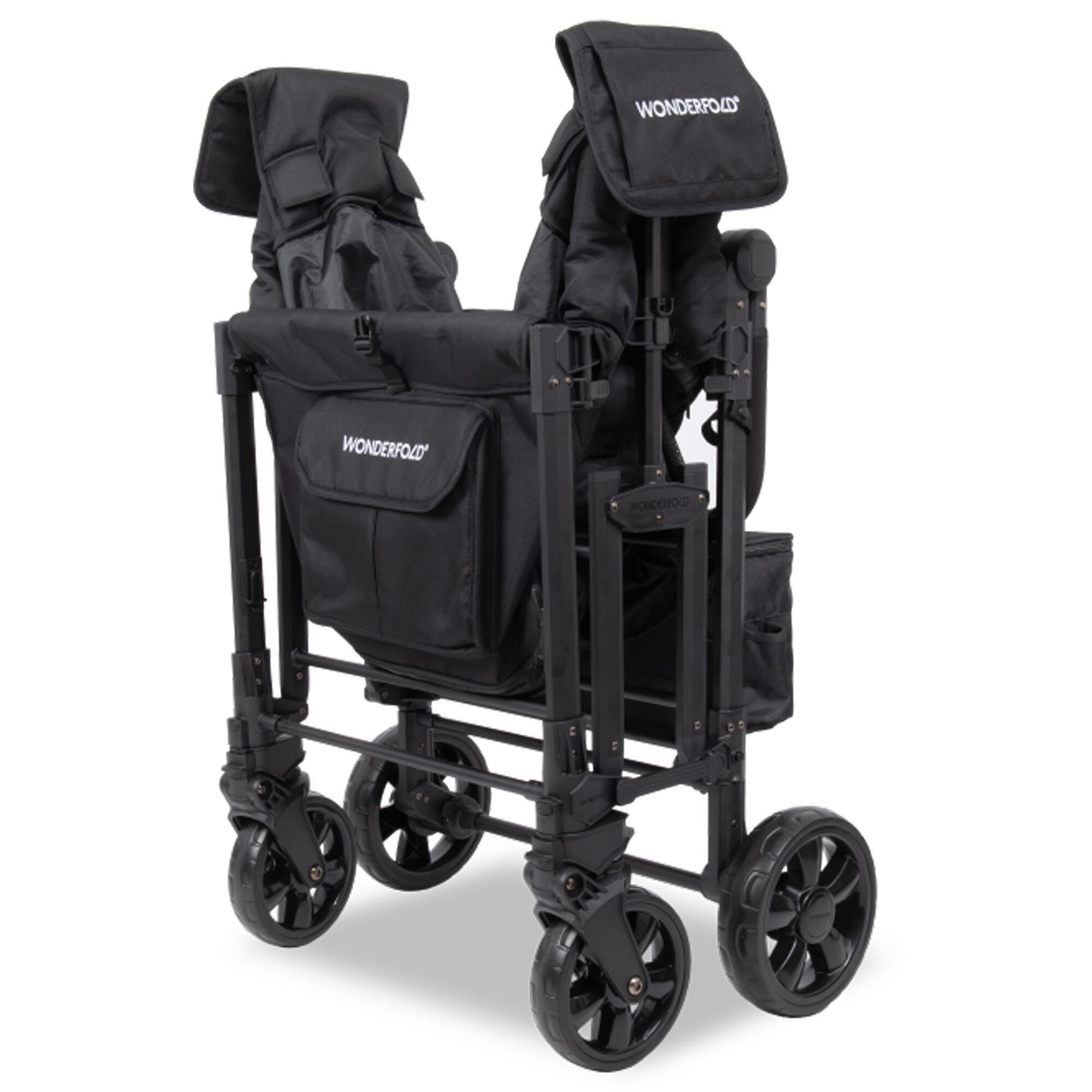 Wonderfold Elite Pro 4-Seater Stroller Wagon in Jet Black
