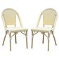 Furniture of America Toby Patio Side Chair in Yellow/White (Set of 2), , large
