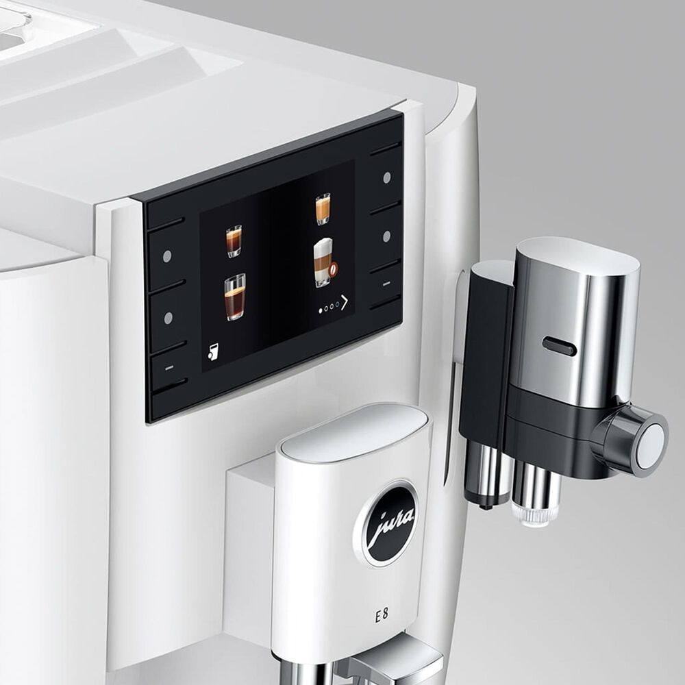 Jura E8 64 Oz Automatic Coffee Maker in Piano White, , large