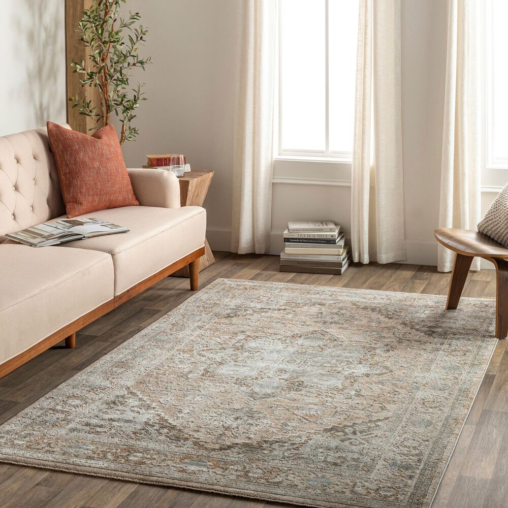 Surya Brunswick 12&#39; x 15&#39; Light Beige, Taupe, Olive, Light Gray, Charcoal, White, Teal and Dusty Sage Area Rug, , large