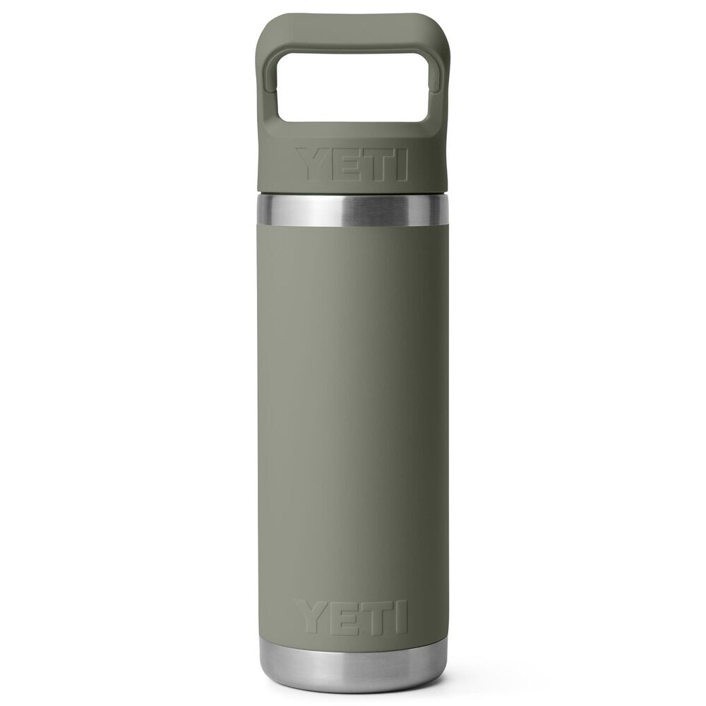 YETI Rambler 18 Oz Water Bottle with Color-Matched Straw Cap in Pampa Green, , large