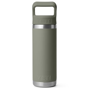 YETI Rambler 18 Oz Water Bottle with Color-Matched Straw Cap in Pampa Green, , large