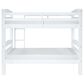 Linon Home Decor Levi Twin Over Twin Bunk Bed in White, , large