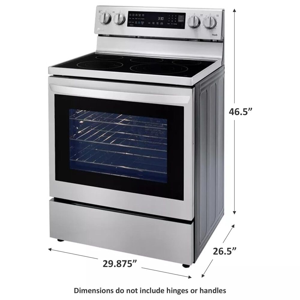 LG 6.3 Cu. Ft. Smart Wi-Fi Enabled True Convection InstaView Electric Range with Air Fry in Stainless Steel, , large