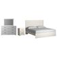 Signature Design by Ashley Stelsie 4 Piece King Bedroom Set in White, , large