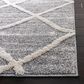 Safavieh Martha Stewart Lucia Shag  2"6" x 3"9" White and Light Grey Area Rug, , large