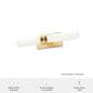 Hunter Lenlock 22" 2-Light Vanity with Cased White Shade in Alturas Gold, , large