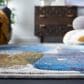 Safavieh Aria Abstract 6"6" Square Ivory and Navy Area Rug, , large