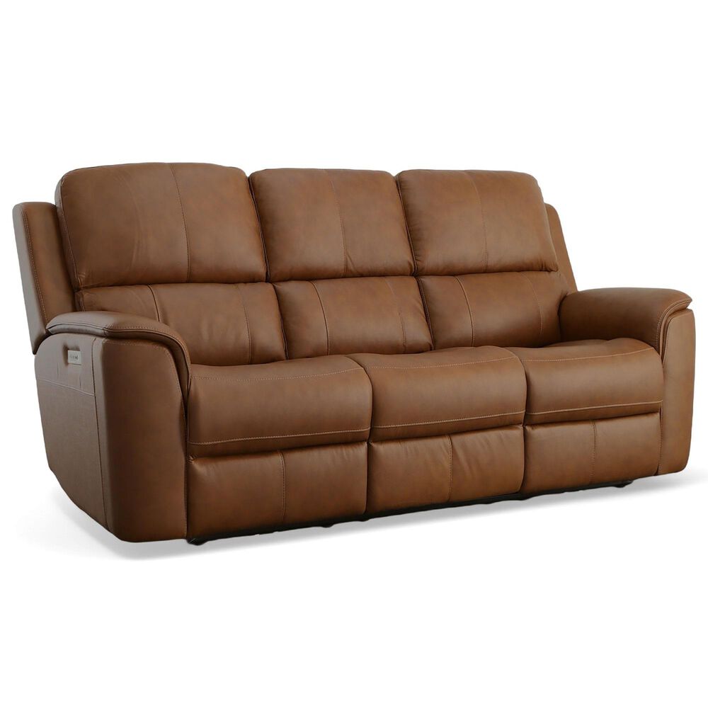 Flexsteel Henry 3-Piece Power Reclining Living Room Set in Caramel, , large