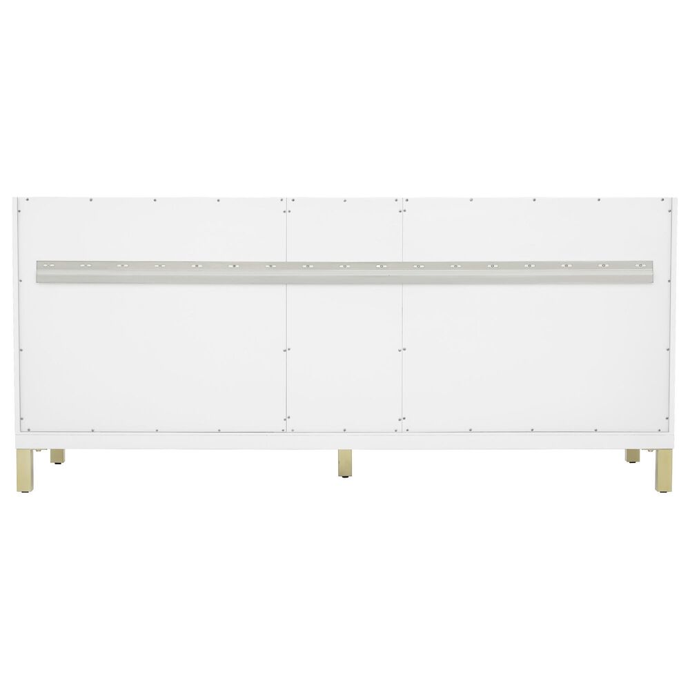 James Martin Vanities Chicago 72" Double Bathroom Vanity in Glossy White with 3 cm Ethereal Noctis Quartz Top, Rectangular Sinks and FreePower Wireless Charger, , large