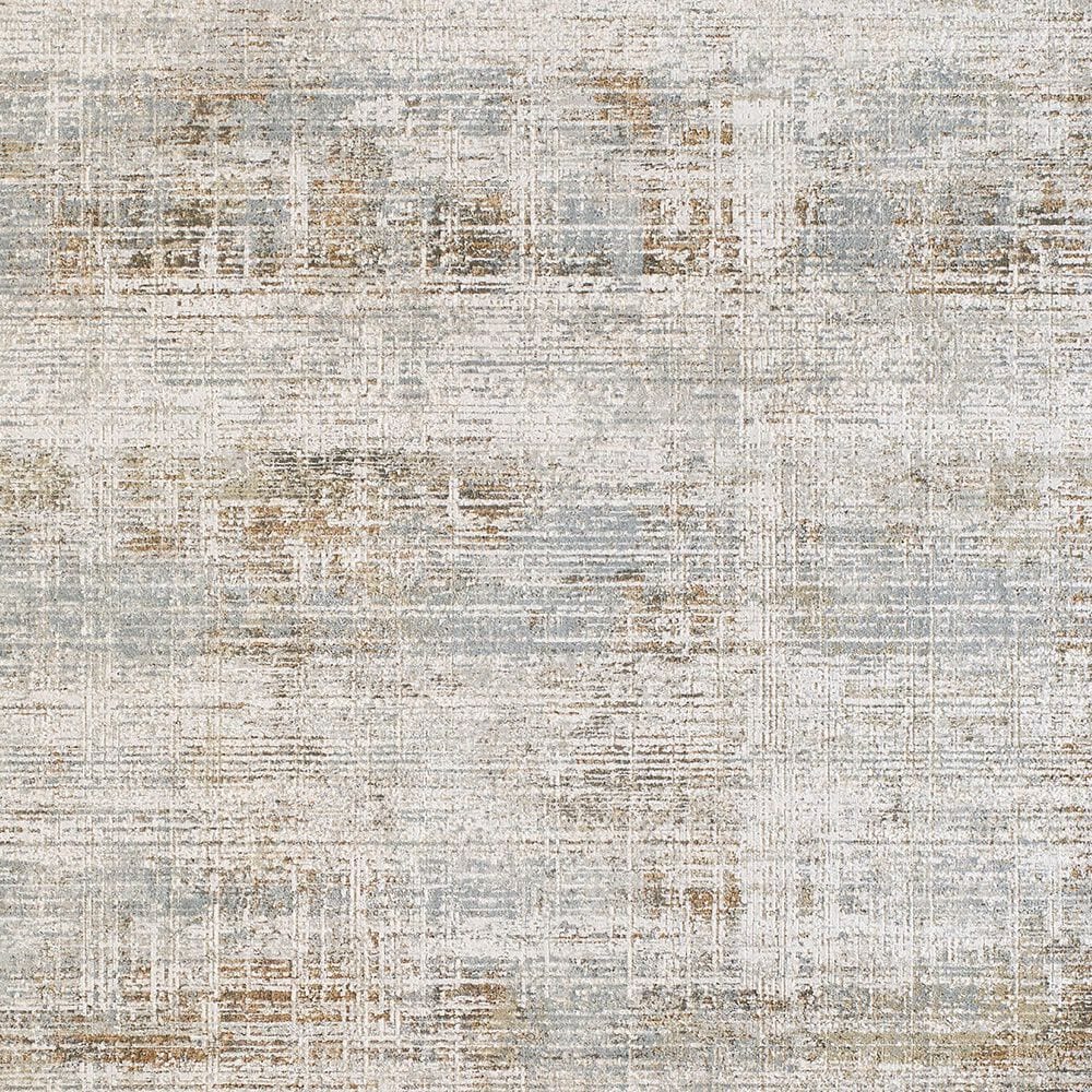 Surya Brunswick Cream, Light Gray, Medium Brown, Charcoal, Light Brown and Mustard 7&#39;10&quot; Round Area Rug, , large