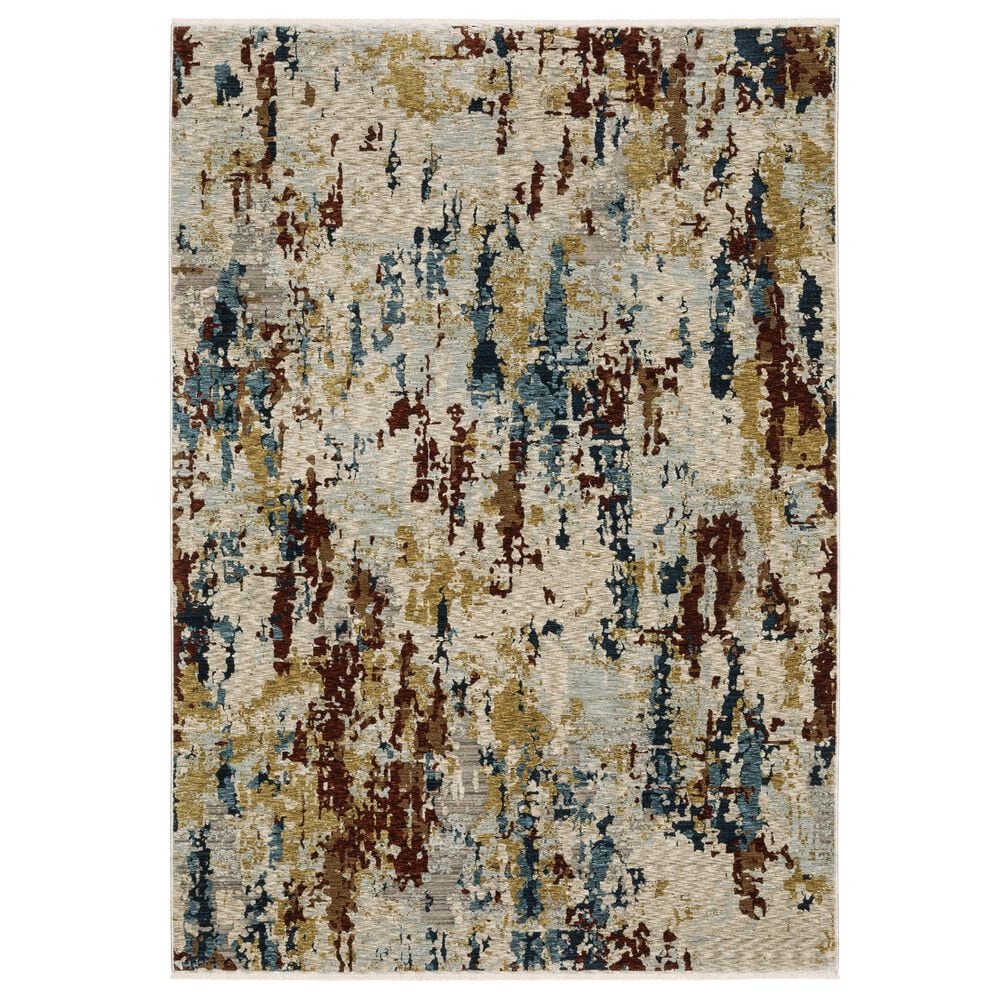 Oriental Weavers Capella Abstract Beige and Multicolor 6&#39;7&quot; x 9&#39;6&quot; Area Rug, , large