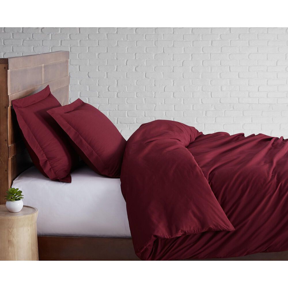 Pem America Brooklyn Loom Classic 2-Piece Twin Duvet Set in Burgundy, , large