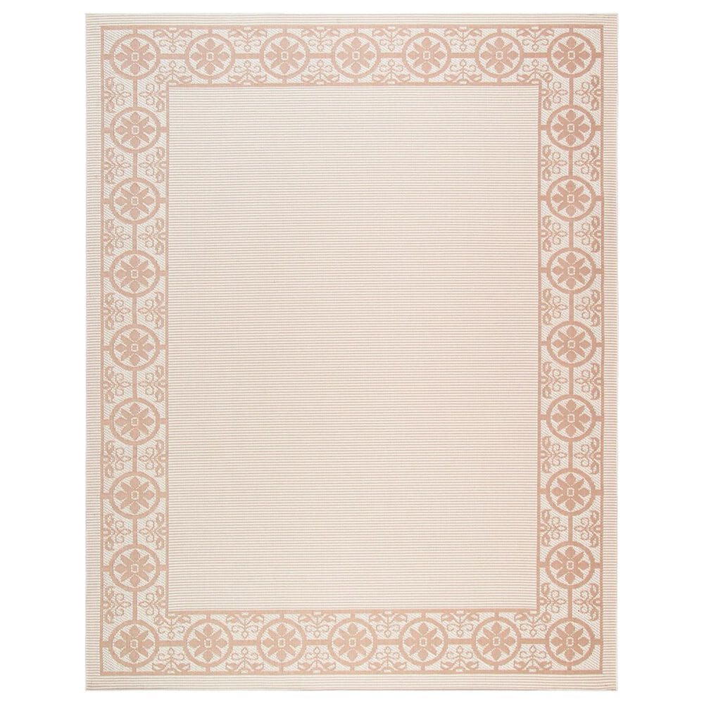 Safavieh Bermuda Floral 9" x 12" Ivory and Beige Indoor/Outdoor Area Performance Rug, , large