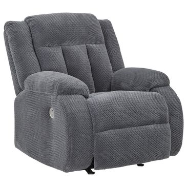 Ashley Observation Power Rocker Recliner in Steel, , large