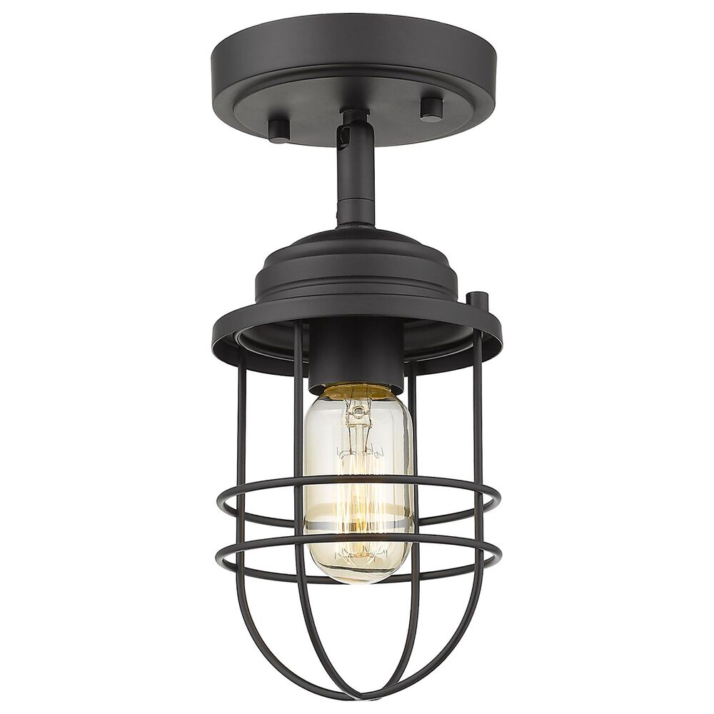 Golden Lighting Seaport Semi-Flush in Matte Black, , large