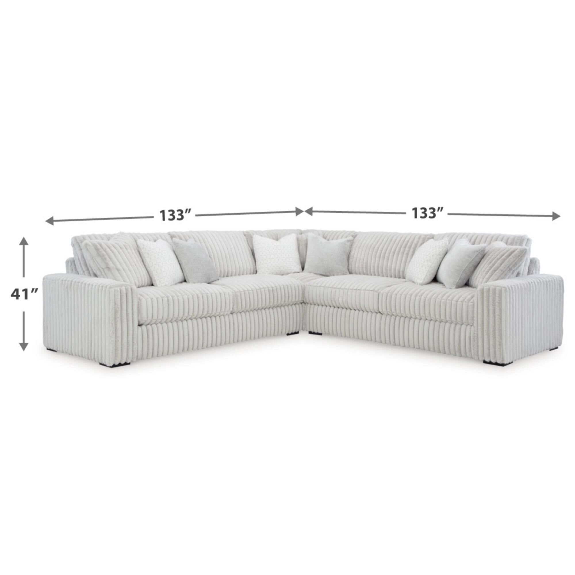 Ashley 3-Piece Sectional in Alloy