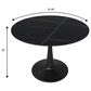 Leisuremod Leisuremod Bristol 35 round dining table Black base with White Sintered stone Top, , large