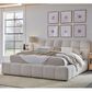 Simeon Collection Escape Queen Upholstered Platform Bed in Fluffy River Rock, , large