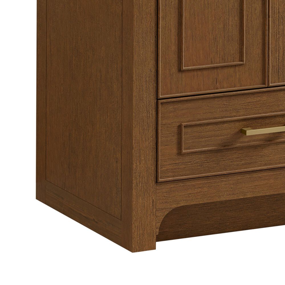 37B Lucerne 24" Single Bathroom Vanity Cabinet in Dark Maplewood with Marble Top and Backsplash, , large