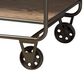 Baxton Studio Grant 2-Drawer Kitchen Cart in Oak Brown and Black, , large