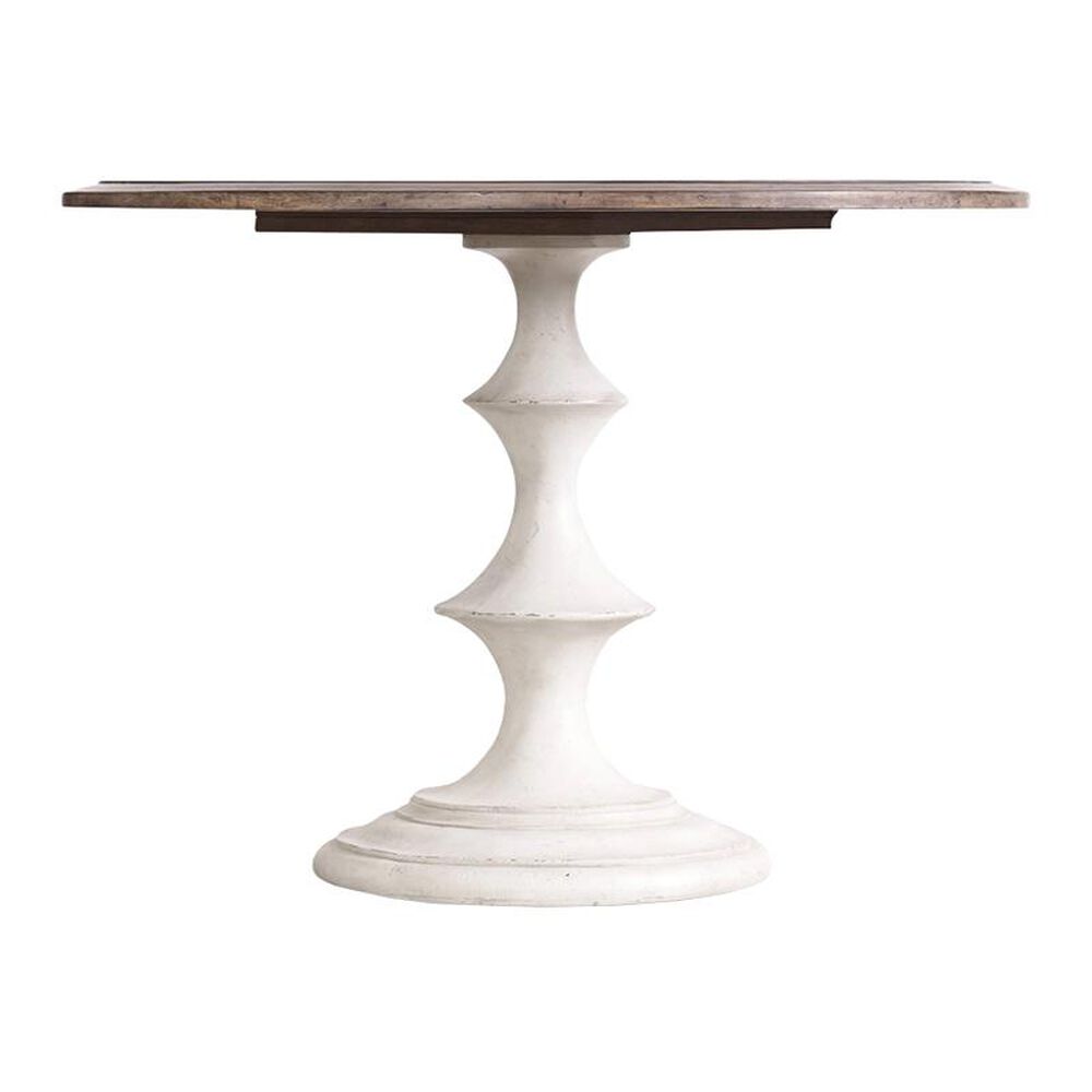 Hooker Furniture Melange Brynlee 42" Table in Walnut and White - Table Only, , large