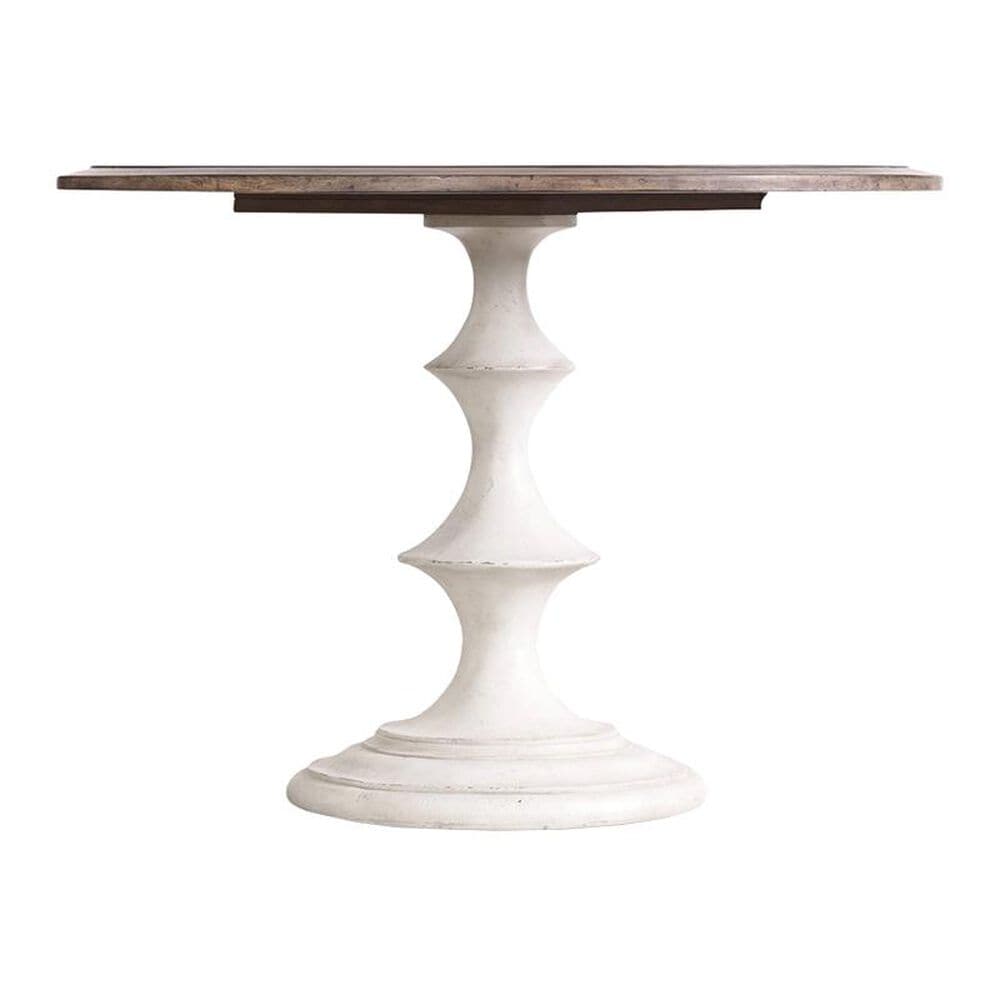 Hooker Furniture Melange Brynlee 42" Table in Walnut and White - Table Only, , large
