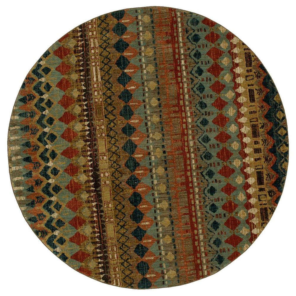 Karastan Spice Market Saigon?9093280129 8' Round Multicolor Area Rug