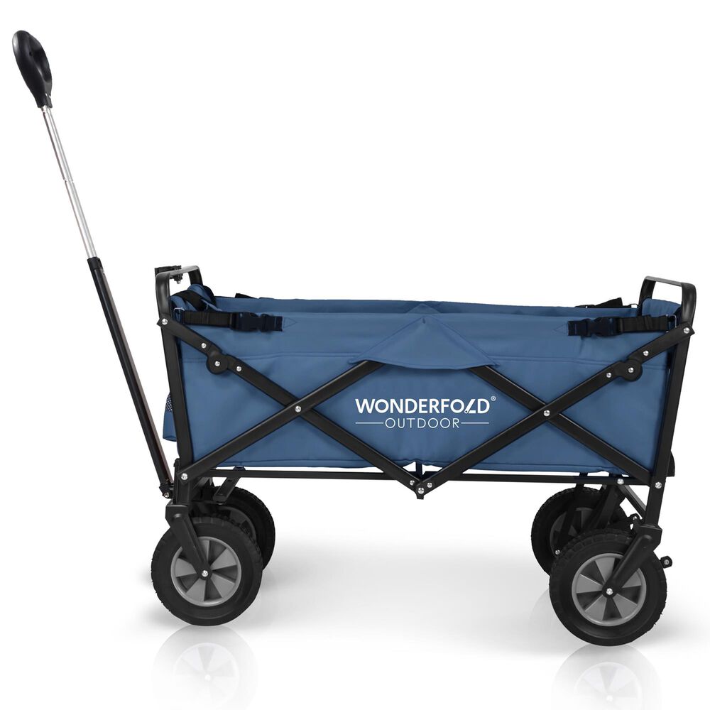 Wonderfold Utility Folding Wagon with Stand in Blue, , large