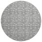 Dalyn Rug Company Soft Essentials Floral Gray 8" Round Indoor/Outdoor Area Rug, , large