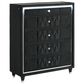 Pacific Landing Lorient Queen 5 Piece Set in Black with Fireplace, , large