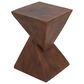 Hearth and Haven Tess Outdoor Twist-Shape Side Table in Dark Brown, , large