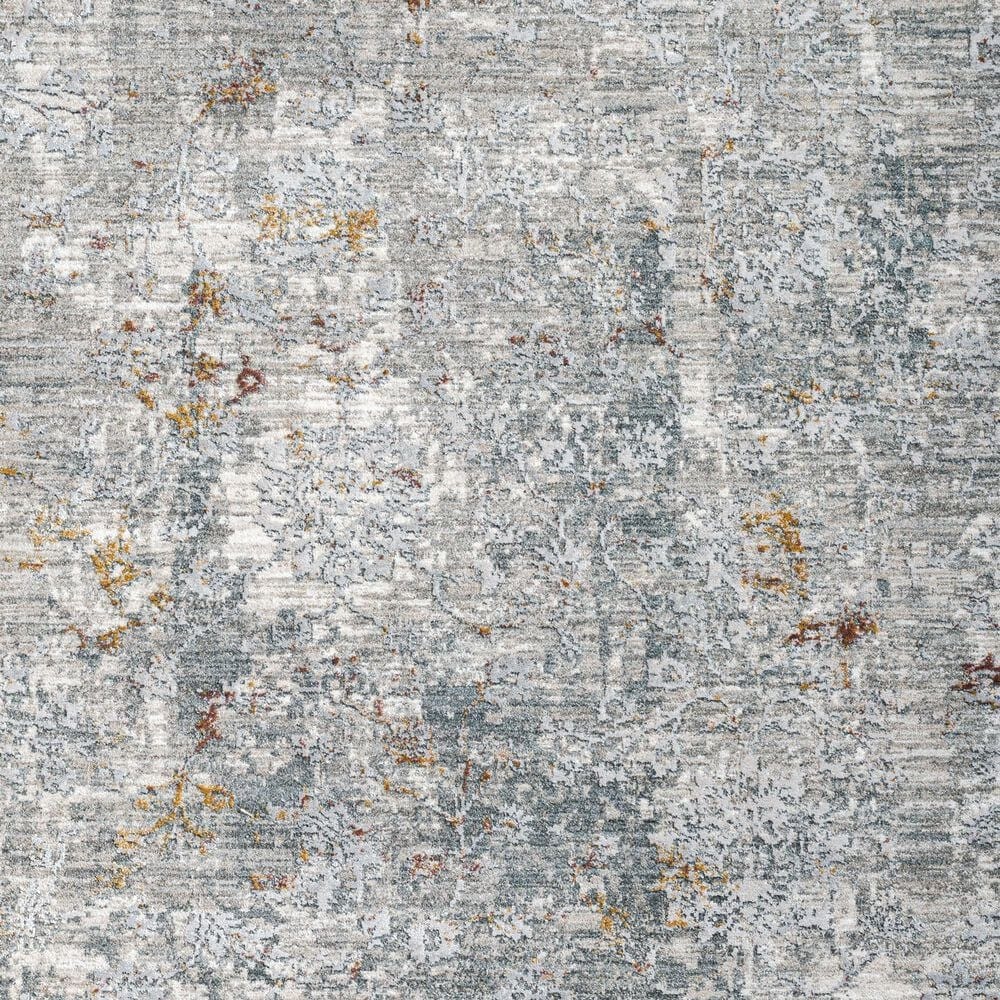 Surya Dresden DRE-2319 Medium Gray, Gray, White, Light Slate, Mustard and Rust 7'10" x 10'2" Area Rug, , large