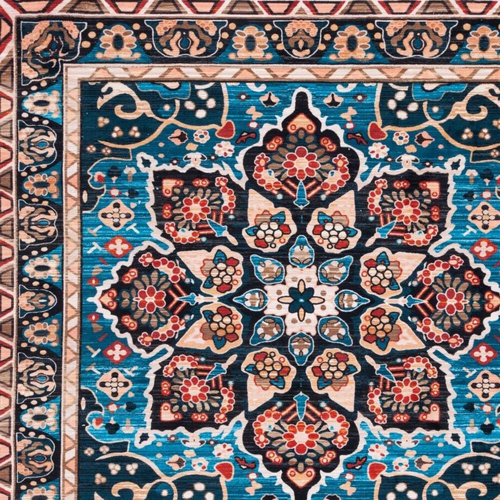 Safavieh Riviera 5&#39;5&quot; x 7&#39;7&quot; Blue and Black Area Rug, , large