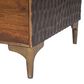 Home Trends & Design Santa Cruz Executive Desk in Walnut and Antique Gold, , large