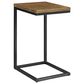 Linon Home Decor Braniff C-Table in Dark Grey and Black, , large