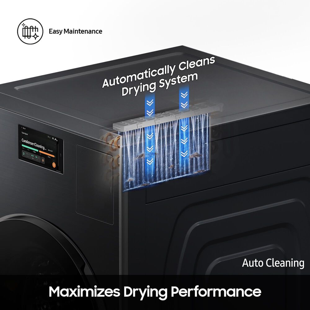 Samsung Bespoke 5.3 Cu. Ft. All-in-One Ultra Washer with AI Laundry Ventless Heat Pump Dryer Combo in Brushed Black, , large