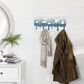Maple and Jade 19" x 10" Wall Hook in Blue and White, , large