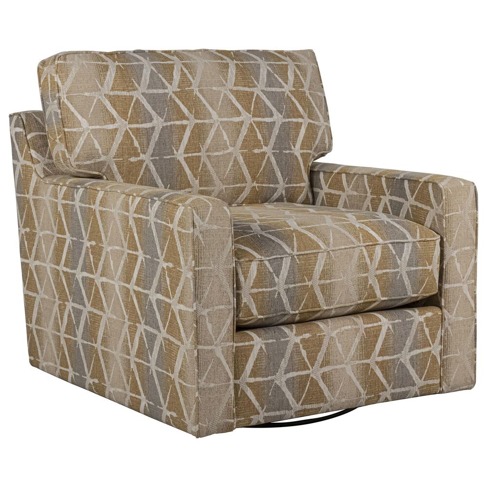 Fulton Home Tina Swivel Accent Chair with Gel Cushion in Chai, , large