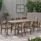 Noble House Stamford 9-Piece Patio Dining Set in Gray, , large
