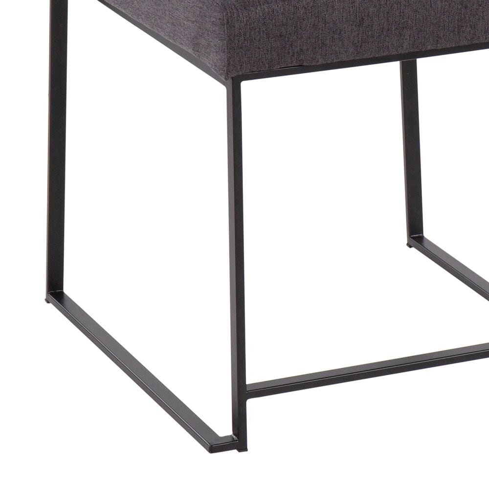 Lumisource Fuji Dining Chair with Charcoal Cushion in Black &#40;Set of 2&#41;, , large
