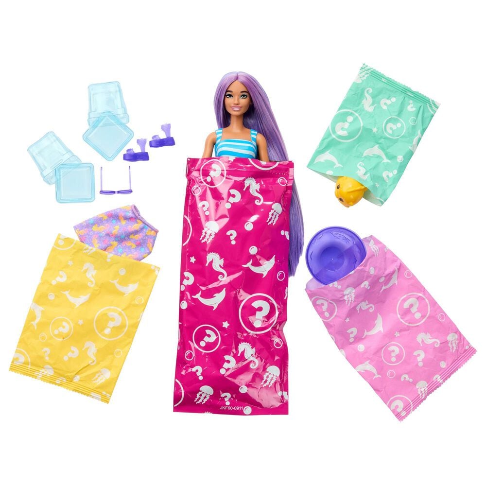 Barbie Pop Reveal Sea Slushy Series Doll in Purple, , large