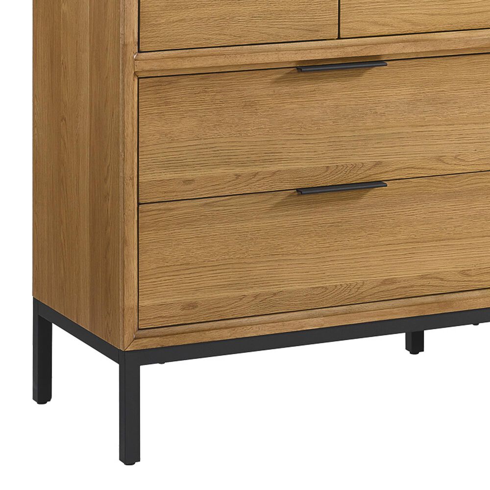 Hawthorne Furniture Newport 5-Piece Queen Panel Bedroom Set in Natural Oak, , large