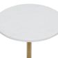 Maple and Jade Pedestal End Table in White and Gold, , large