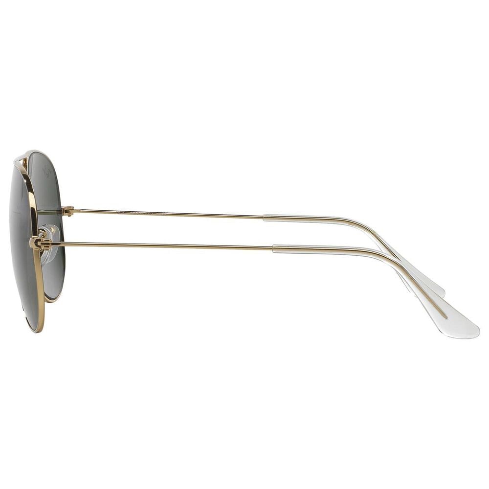 Rayban Glasses Aviator Classic Sunglasses with G-15 Green Lenses in Polished Arista Gold, , large