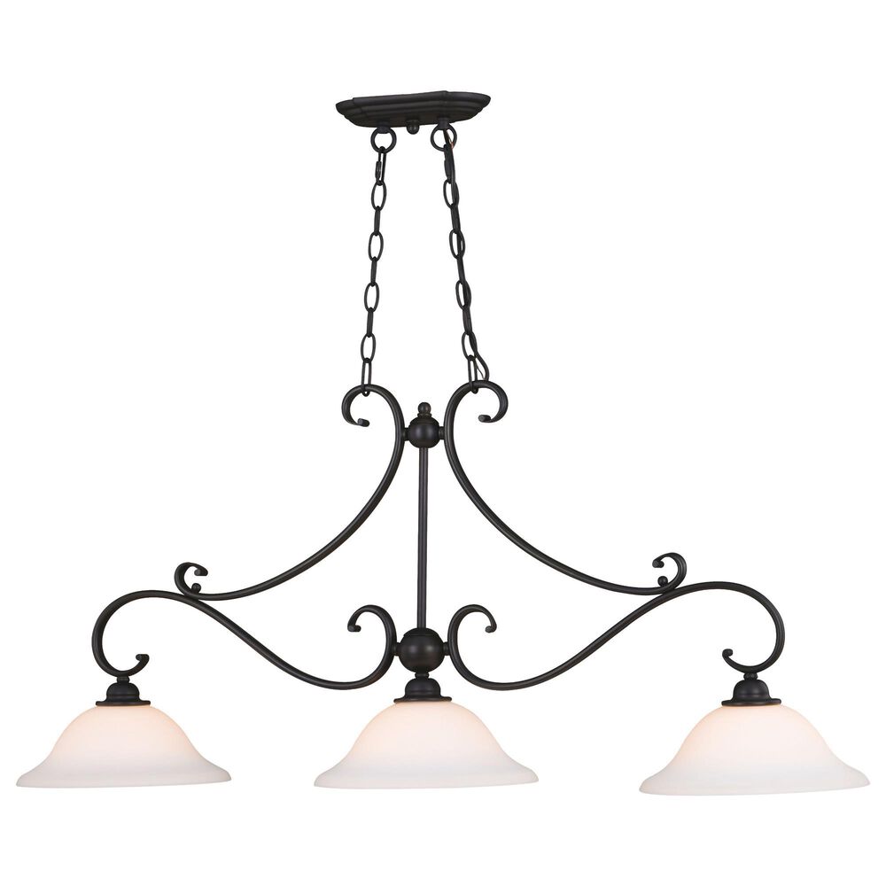 Vaxcel Monrovia 3-Light Linear Chandelier in Oil Rubbed Bronze, , large