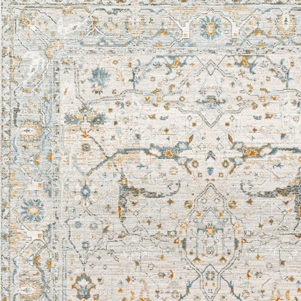 Surya Dresden Taupe, Off-White, Dusty Sage, Deep Teal, Olive, Light Gray and Mustard 2'7" x 7'3" Runner, , large