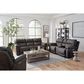HomeStretch Cosmo Triple Power Loveseat with Console in Omnipotent Pewter, , large