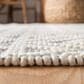 Safavieh Natura NAT353A 9" x 12" Ivory and Black Area Rug, , large