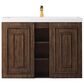 James Martin Vanities Alicante 39.5" Single Bathroom Vanity in Mid Century Acacia with 5 cm White Glossy Resin Top and Rectangular Sink, , large